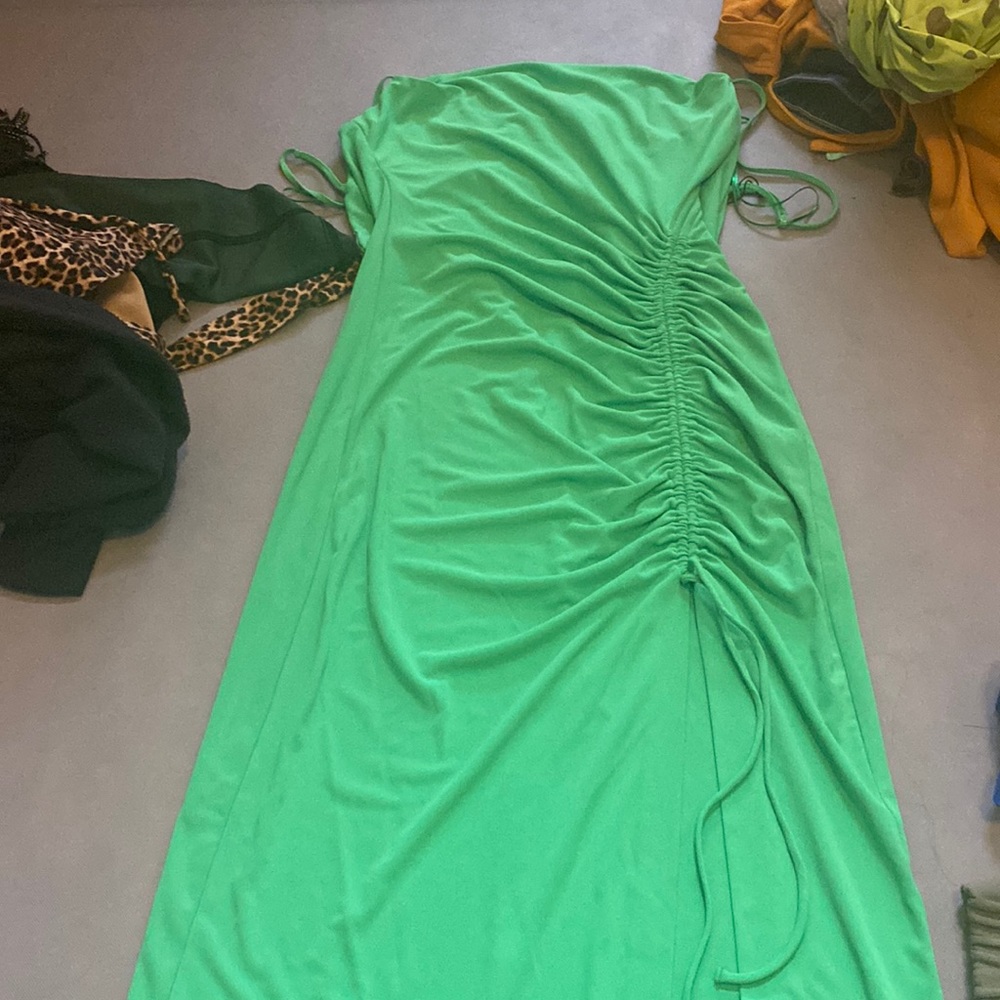 Beautiful neon green dress from Zara